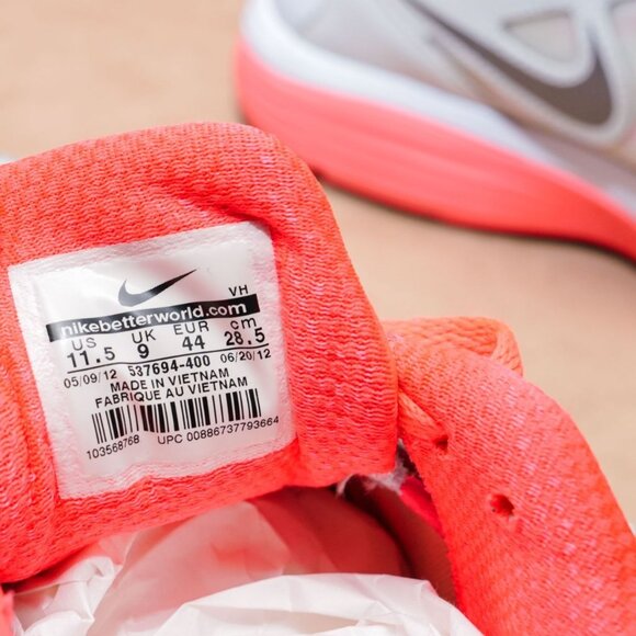 Nike Women Dual Fusion H20 Repel Orange Grey Running Sneakers sz 11.5 - Picture 5 of 5